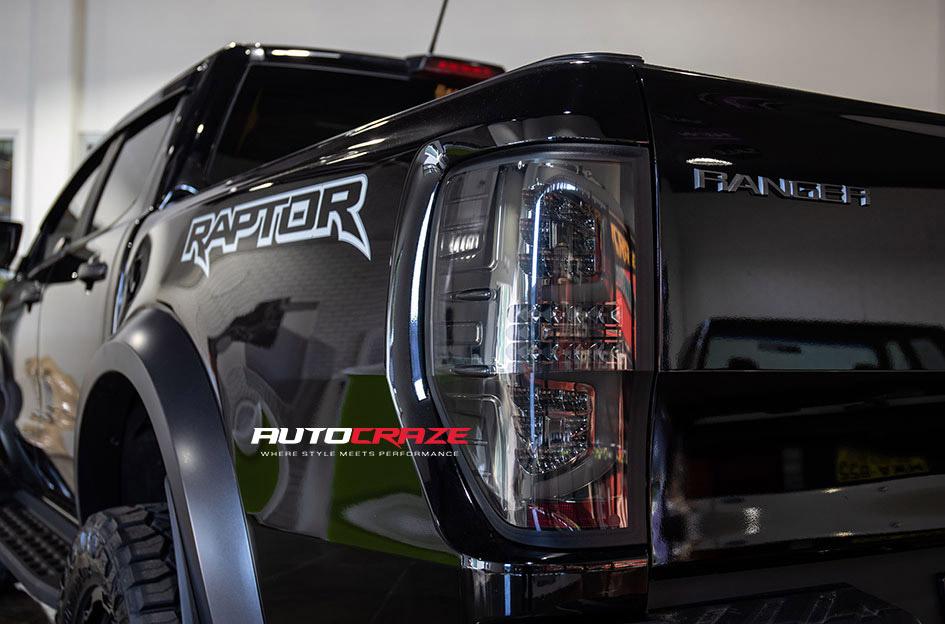 FORD RANGER RAPTOR DEMODOG XD SATIN BLACK GREY TINTED CLEAR COAT